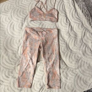 Alo Yoga Peach Python Workout Set